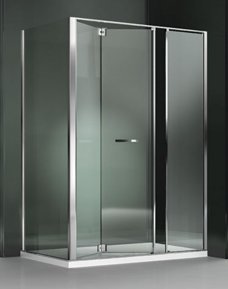 mampara de ducha con puerta de cristal templado